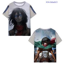 attack on titan anime 3D Printing T-shirt