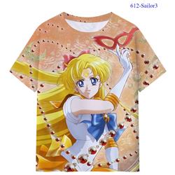 SailorMoon anime 3D Printing T-shirt