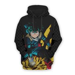 my hero academia anime 3d printed hoodie