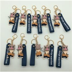 demon slayer kimets anime keychain 10 pcs/set