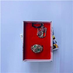 attack on titan anime necklace+ring