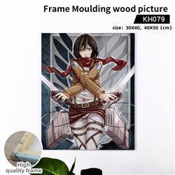 attack on titan anime Wooden frame hanging picture 40*50cm