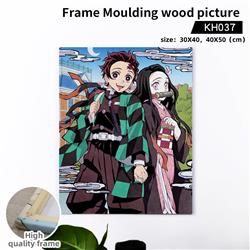 demon slayer kimets anime Wooden frame hanging picture 40*50cm