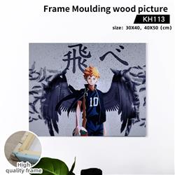 haikyuu anime Wooden frame hanging picture 40*50cm