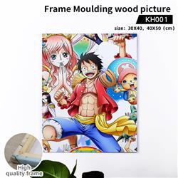 one piece anime Wooden frame hanging picture 40*50cm