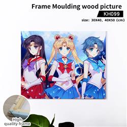 SailorMoon anime Wooden frame hanging picture 40*50cm