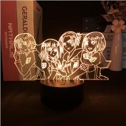 attack on titan anime 7 colours LED light