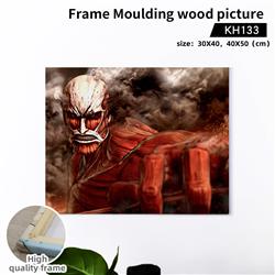 attack on titan anime Wooden frame painting 30*40cm