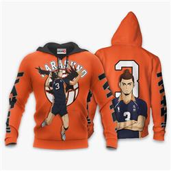 Haikyuu anime orange hoodie & zip hoodie 6 styles