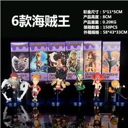 one piece anime figure for 6pcs/set 8cm