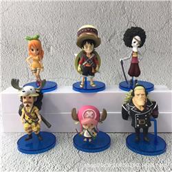 one piece anime figure for 6 pcs/set 5-9cm