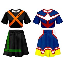 my hero academia anime skirt set