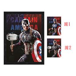 avengers anime 3d poster painting with frame 29.5*39.5cm