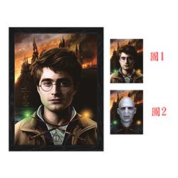 Harry Potter anime 3d poster painting with frame 29.5*39.5cm