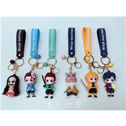 demon slayer anime figure keychain