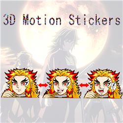 demon slayer kimets anime 3d sticker