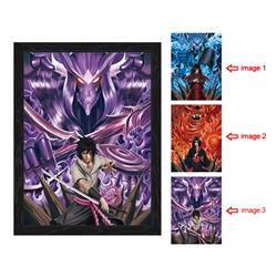 naruto anime 3d poster painting with frame 29.5*39.5cm