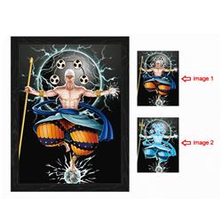 one piece anime 3d poster painting with frame 29.5*39.5cm