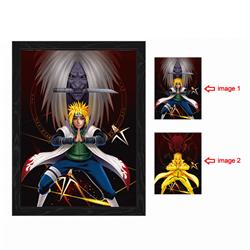 naruto anime 3d poster painting with frame 29.5*39.5cm