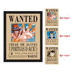 one piece anime 3d poster painting with frame 29.5*39.5cm