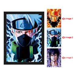 naruto anime 3d poster painting with frame 29.5*39.5cm