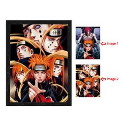 naruto anime 3d poster painting with frame 29.5*39.5cm