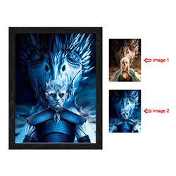 Game of thrones anime 3d poster painting with frame 29.5*39.5cm