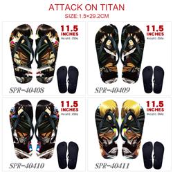 attack on titan anime flip flops shoes slippers a pair