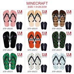 Minecraft anime flip flops shoes slippers a pair