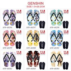 Genshin Impact Noelle anime flip flops shoes slippers a pair