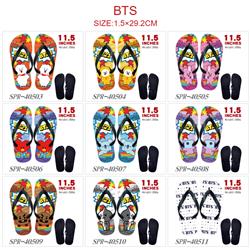 BTS anime flip flops shoes slippers a pair