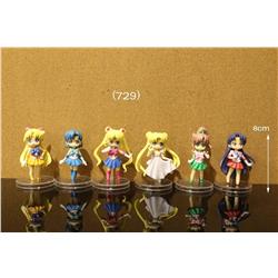 SailorMoon anime figure for 6pcs/set 6cm