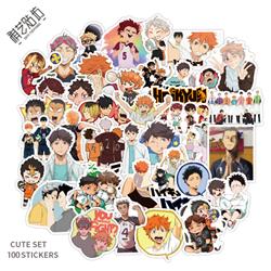haikyuu anime sticker 100 pcs/set