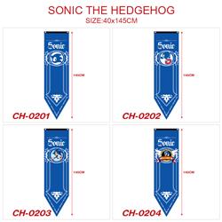 Sonic anime flag 40*145cm