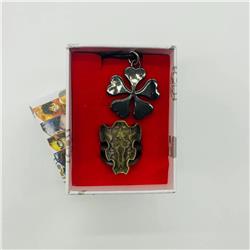 Black Clover anime necklace 2pcs set