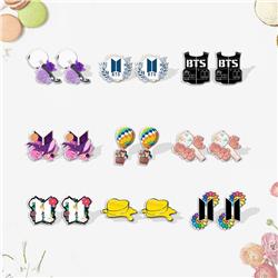 BTS  anime   earrings 1-1.15cm
