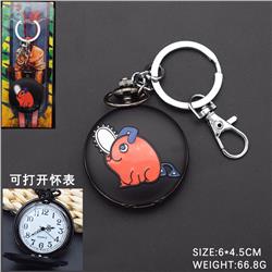 chainsaw man anime  keychain&pocket-watch 6*4.5cm