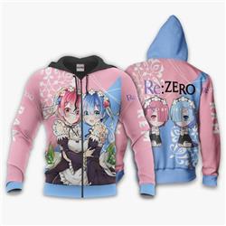Re Zero anime hoodie & zip hoodie