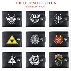 The Legend of Zelda anime two fold short card bag wallet purse 22.5*13.5cm
