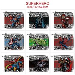 Superhero anime wallet 10*12*2.5cm