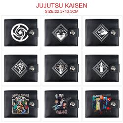 Jujutsu Kaisen anime two fold short card bag wallet purse 22.5*13.5cm