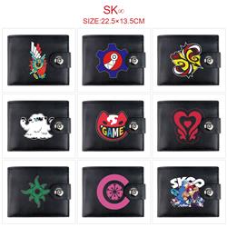SK8 the infinity anime two fold short card bag wallet purse 22.5*13.5cm