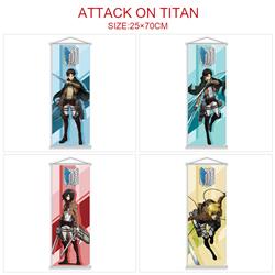 Attack On Titan anime wallscroll 25*70cm price for 5 pcs