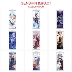 Genshin Impact anime wallscroll 25*70cm price for 5 pcs