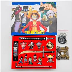 One piece anime keychain，price for a set