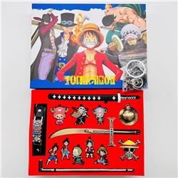 One piece anime keychain，price for a set