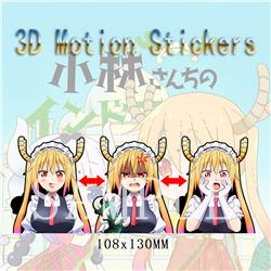 Miss kobayashi's Dragon Maid anime 3d sticker