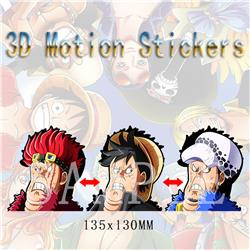 One piece anime 3d sticker