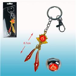 Genshin Impact anime keychai +Ring 8.7cm