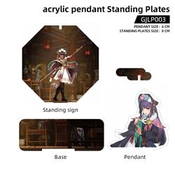 Genshin Impact anime acrylic pendant Standing Plates